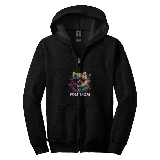 Womens Pomeranian Mom Dog 2 Zip Hoodies