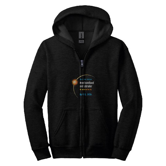 Newfoundland and Labrador NL Total Solar Eclipse 2024 1 Zip Hoodies
