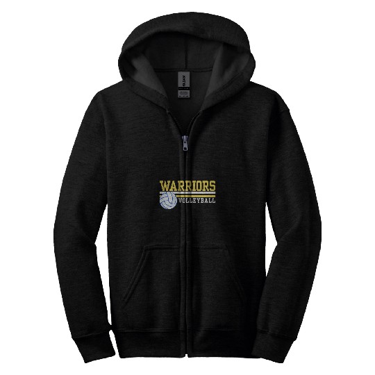 Warriors Volleyball Line Zip Hoodies