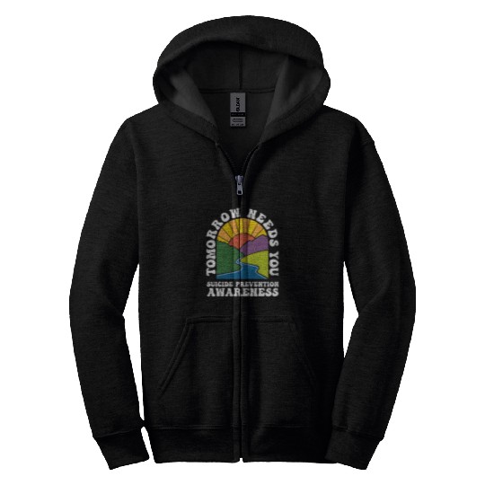 Tomorrow Needs You 988 suicides Prevention Awareness Month Zip Hoodies