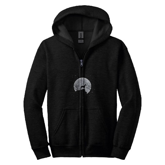 Dog Great Dane And Moon Great Dane T-Shirt Zip Hoodies