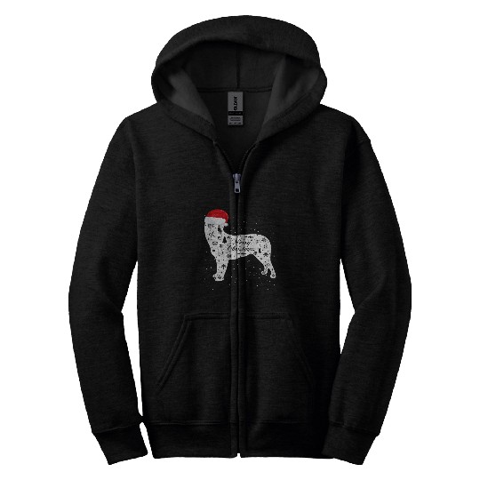 Merry xmass Blue Heeler Dog Christmas Zip Hoodies