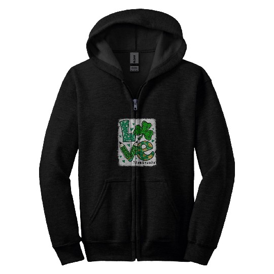 Love Teacher Life Bleached Chemistry Teacher St Patricks Day Zip Hoodies