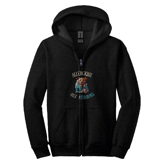 Work Break Coffee Pause Angry Pitbull Monday Morning Humorous Zip Hoodies