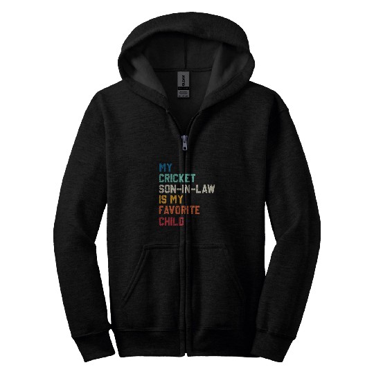 vintages My Cricket Son In Law Is My Favorite Child Funny Zip Hoodies
