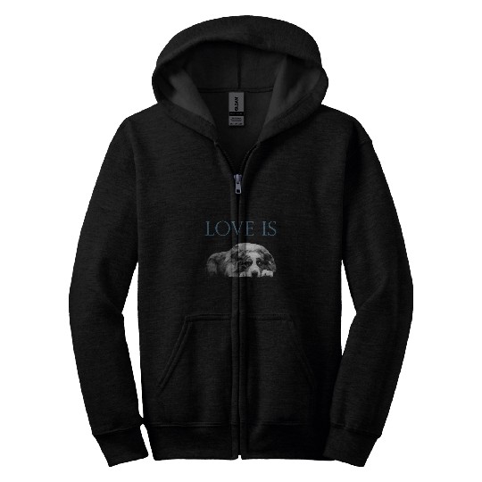 Love Is Aussi Australian Shepherd Zip Hoodies