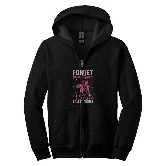 Princess Wears Pointe Shoes Ballet Ballerina Dancer Graphic Zip Hoodies