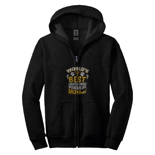 Worlds bests Greater Swiss Mountain Dog Mom Dog Owner Zip Hoodies