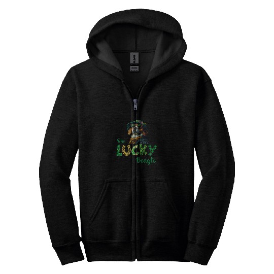 Magical Beagle Gnome A St  Patricks Day Transformation 2 Zip Hoodies