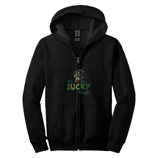 Magical Beagle Gnome A St  Patricks Day Transformation 2 Zip Hoodies