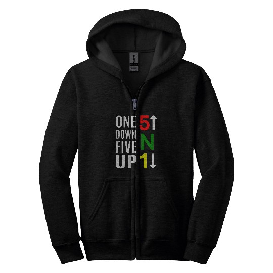 One Down Five Up Motorcycle Gear Shift Transmission Biker Zip Hoodies