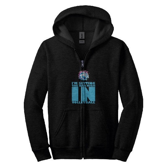 Volleyball Player Coachs Training Game Beach Volleyball 10 Zip Hoodies