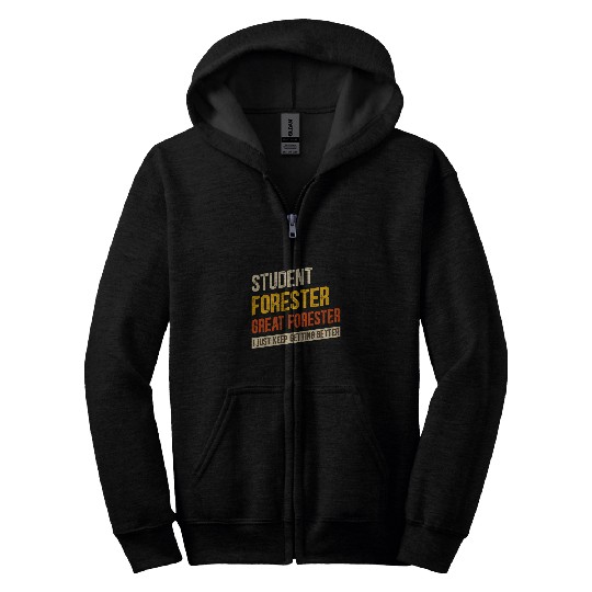 vintages Funny Forestry Student Great Forester Zip Hoodies
