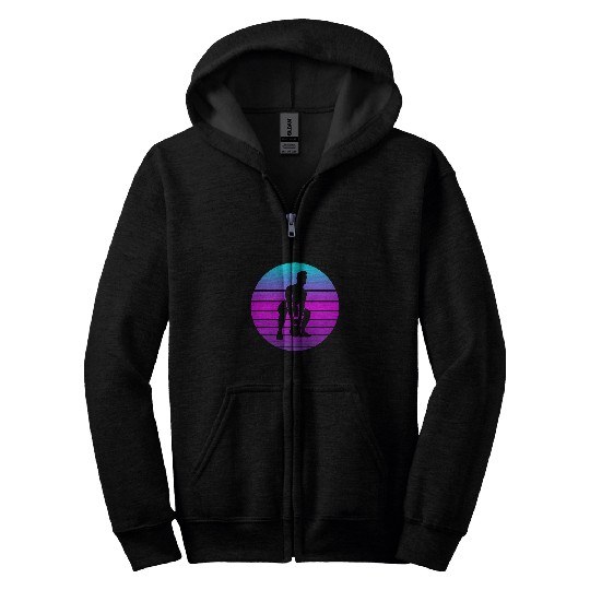 Kettlebell Exercise Bodybuilding Strength Training Fitness Retro 21 Zip Hoodies