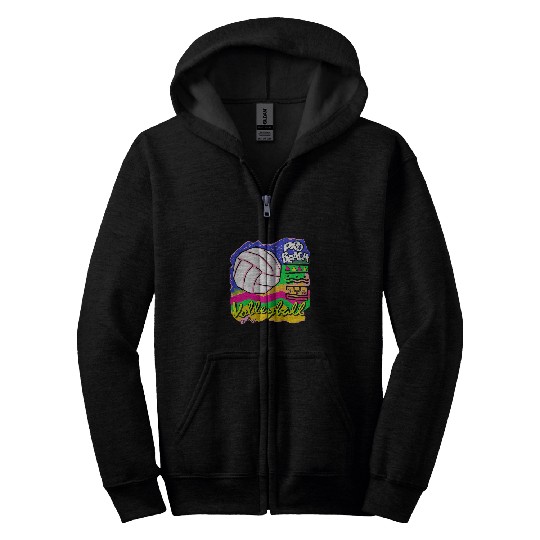 Pro Beach Volleyball I Dig Fun Player Zip Hoodies