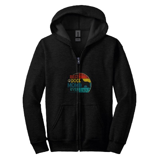 Womens vintages bests Newfoundland Dog Mom Ever Mothers Day Zip Hoodies