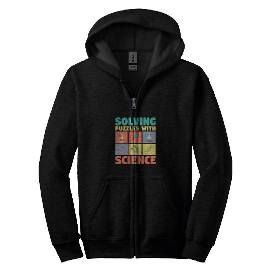Solving Puzzles with Science Physics Chemist Geek Zip Hoodies