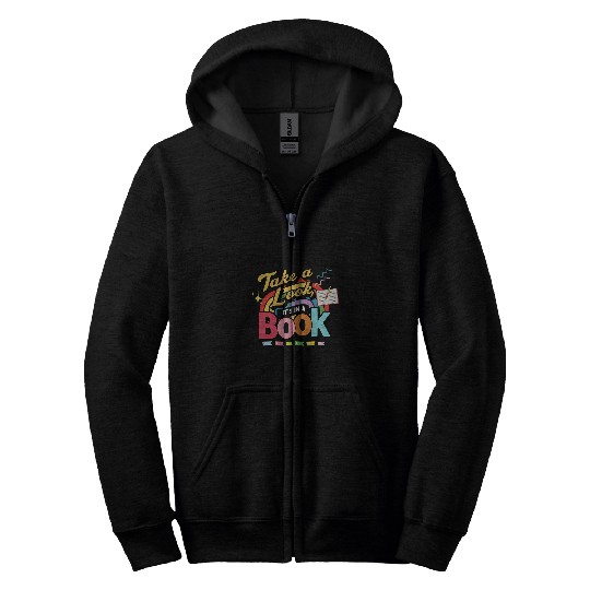 Reading Bookworm Librarian Zip Hoodies