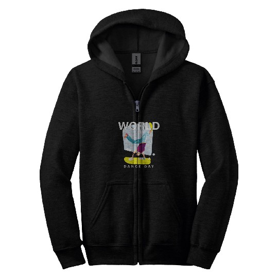 World Dance Day Ballerina Shoes Zip Hoodies