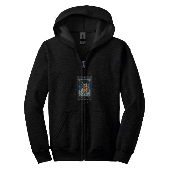 Yorkshire The Dog Mom Tarot Card Cute Kawaii Pet Zip Hoodies