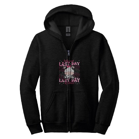 Holy Cow Last Day of School Teacher Boys Girls Kids Student Zip Hoodies