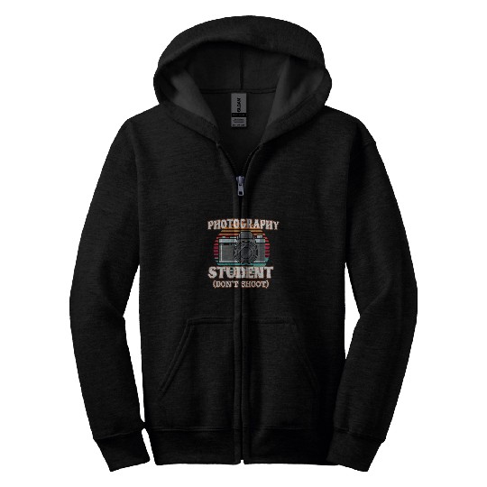 Photography Student Into Social Activism Photographer Camera Zip Hoodies
