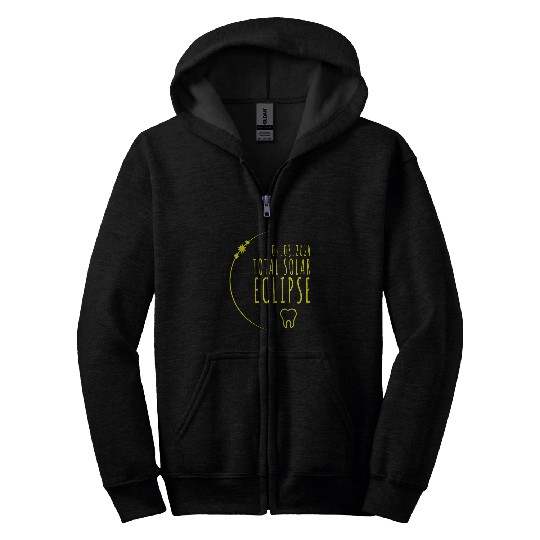 Total Solar Eclipse 2024 dentists Teeth Dental Healthcare Zip Hoodies
