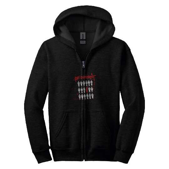 Be Diffrent Drumming And Drummer Zip Hoodies