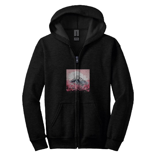 Zen Harmony Ethereal Blossom Ballet in Nihons Glow Zip Hoodies