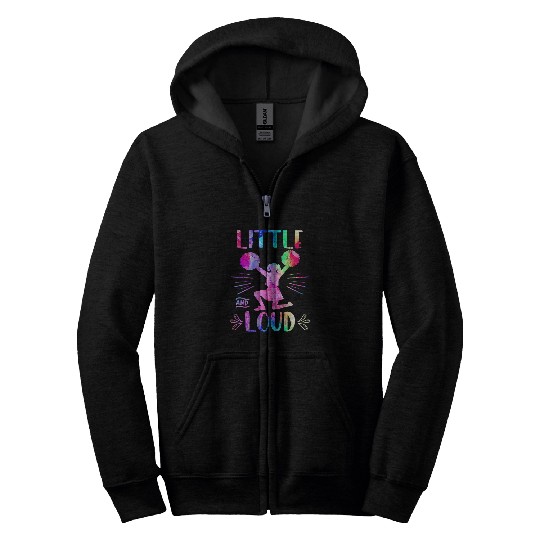 LITTLE AND LOUD Cheerleader Tween Girls Funny Cheerleading 25 Zip Hoodies