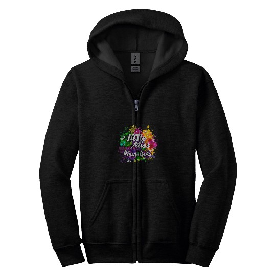 little miss mardi gras costume colorful carnivals parade Zip Hoodies