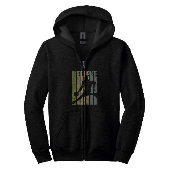 Retro Mens Basketball PLayer Coachs Coaching Cool Vintage Zip Hoodies