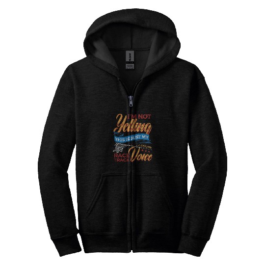 This Is Just My Racertrack Voice Racer Coachs Racing Zip Hoodies