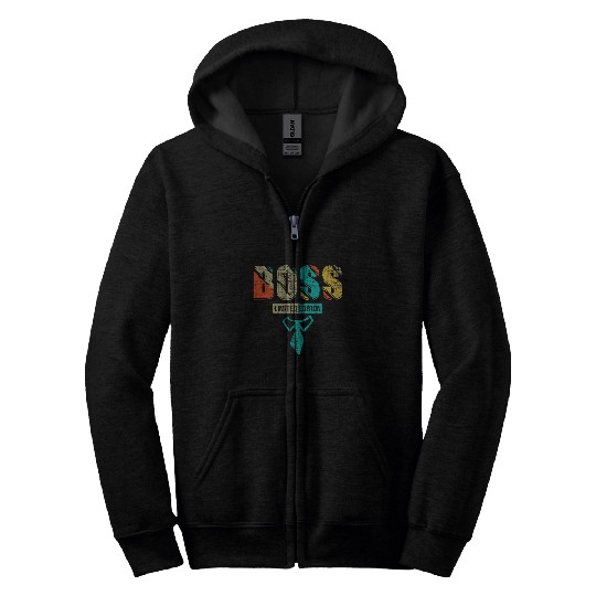 vintages BOSS Necktie Boss Manager Teacher Babysitter Zip Hoodies