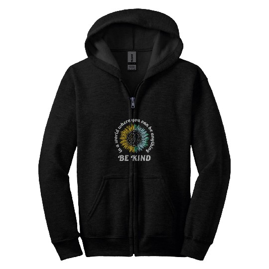 Teacher Life Be Kind For Teacher Cat In Hat be Kind 14 Zip Hoodies