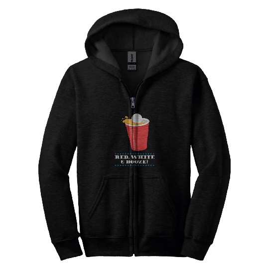 Beer Pong Party College Student Graphic Zip Hoodies