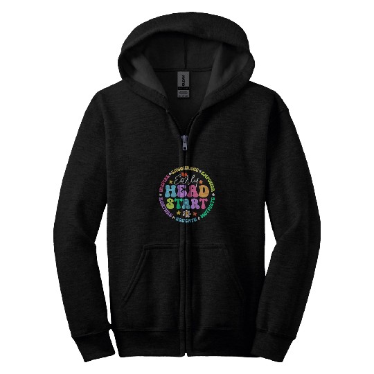 Early Head Start Squad homesschool Teacher Headstart Zip Hoodies