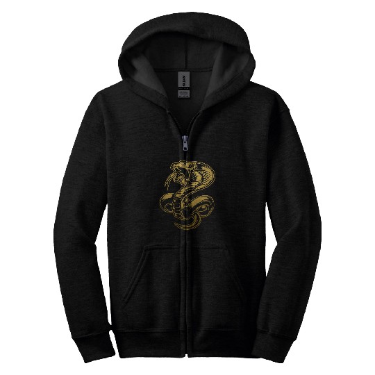 Golden Snake Shaolin Kung Fu Zip Hoodies