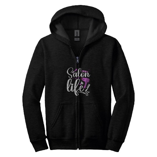Hair Therapist Hair Stylist Hairdresser Funny Hair Salon Zip Hoodies