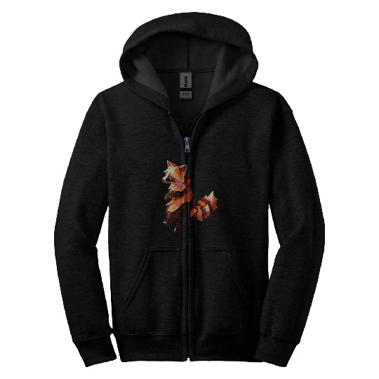 Origami Raccoon Japanese Art Paper Folding Artist Zip Hoodies