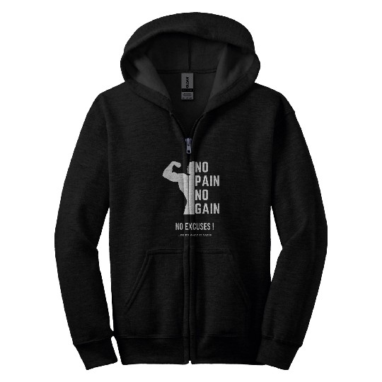 Motivation Fitness Bodybuilding Muscle Gym Outfit Zip Hoodies