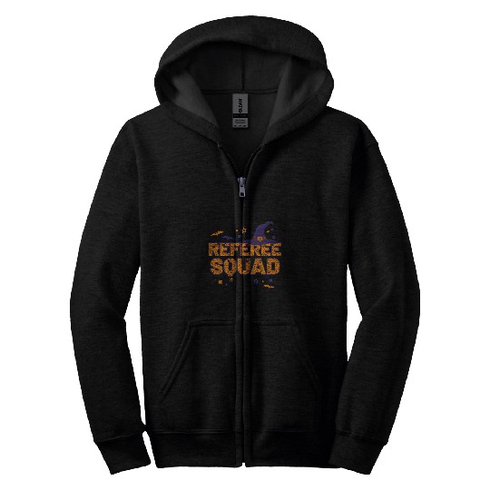 Referee Squad Witch Halloween Matching Umpire Zip Hoodies