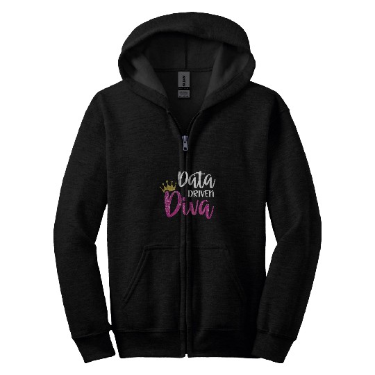 Data Driven Diva swag for Science of Reading Teacher Zip Hoodies
