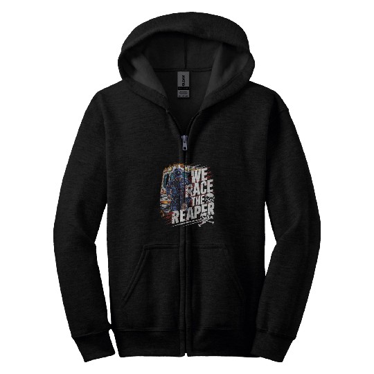 We Race The Reaper EMS Paramedic EMT Ambulance Zip Hoodies