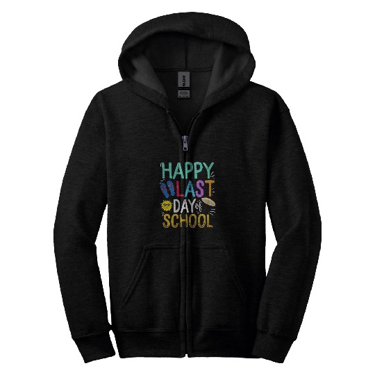Happy Last Day Of School Teacher Appreciation Student Beach 1 Zip Hoodies