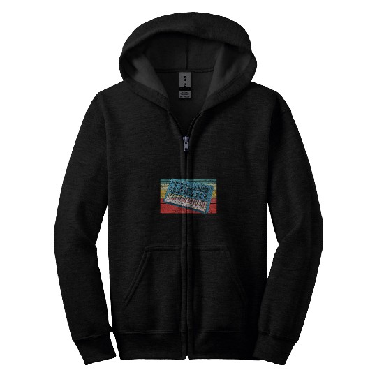 Synthesizer Electronic Music Producer Synth Player 1 Zip Hoodies