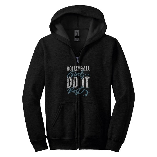 Volleyball Girls Do It bests Beach Volleyball Team Coachs 21 Zip Hoodies