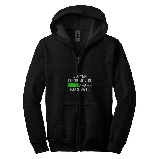 Funny Law School Student Lawyer In Progress Zip Hoodies