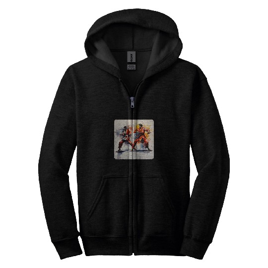 Abstract Karate Movements Abstract Martial Arts Motion Art 1 Zip Hoodies