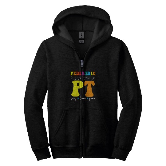 Cute Therapy Rainbow Pediatric Physical Therapist Zip Hoodies